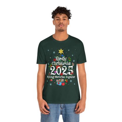 Family Christmas 2025 Tree Shirt – Festive Holiday Lights Matching Pajama Tee