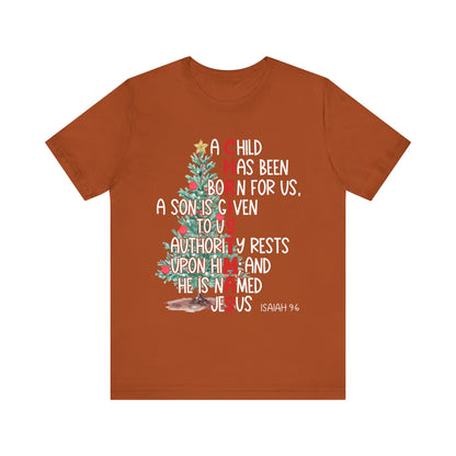 Christmas Jesus Mighty God Shirt – Isaiah 9:6 Christian Bible Verse Holiday Tee