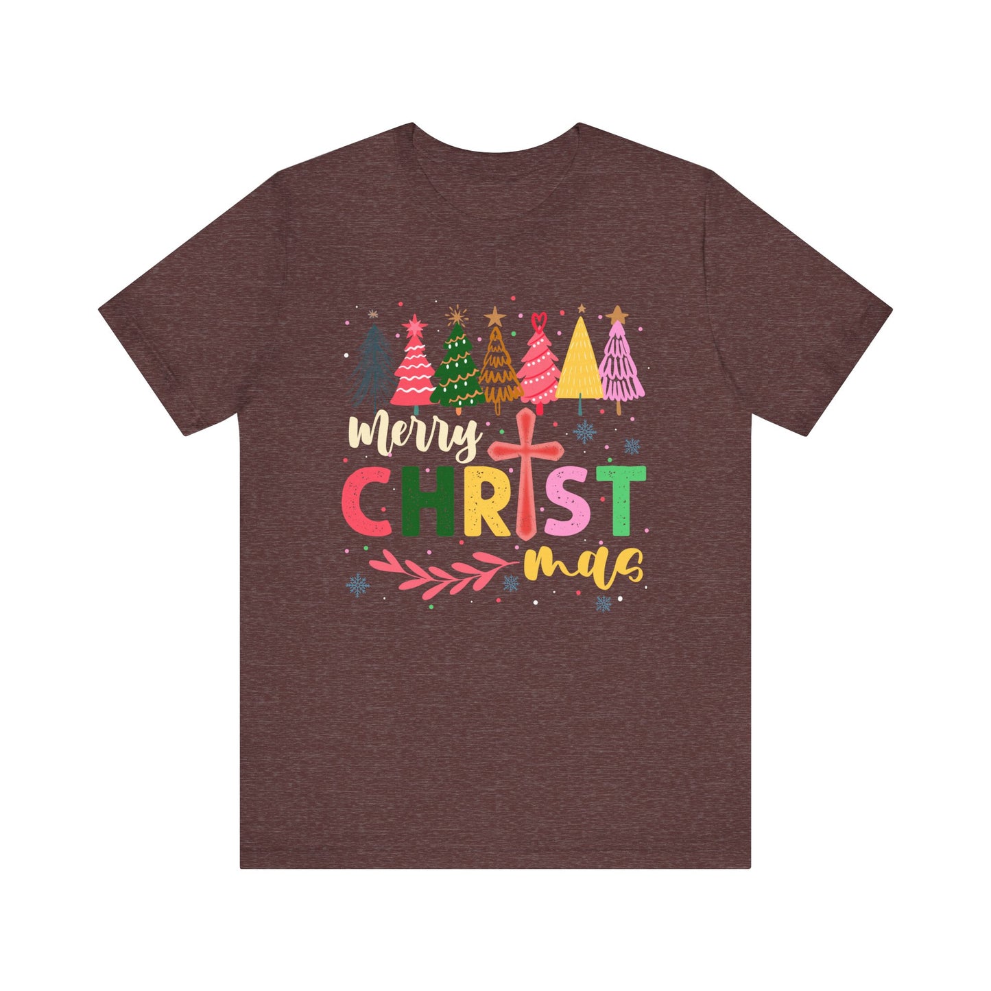 Retro Rustic Merry Christmas Shirt – Christian Cross Jesus Faith Holiday Tee