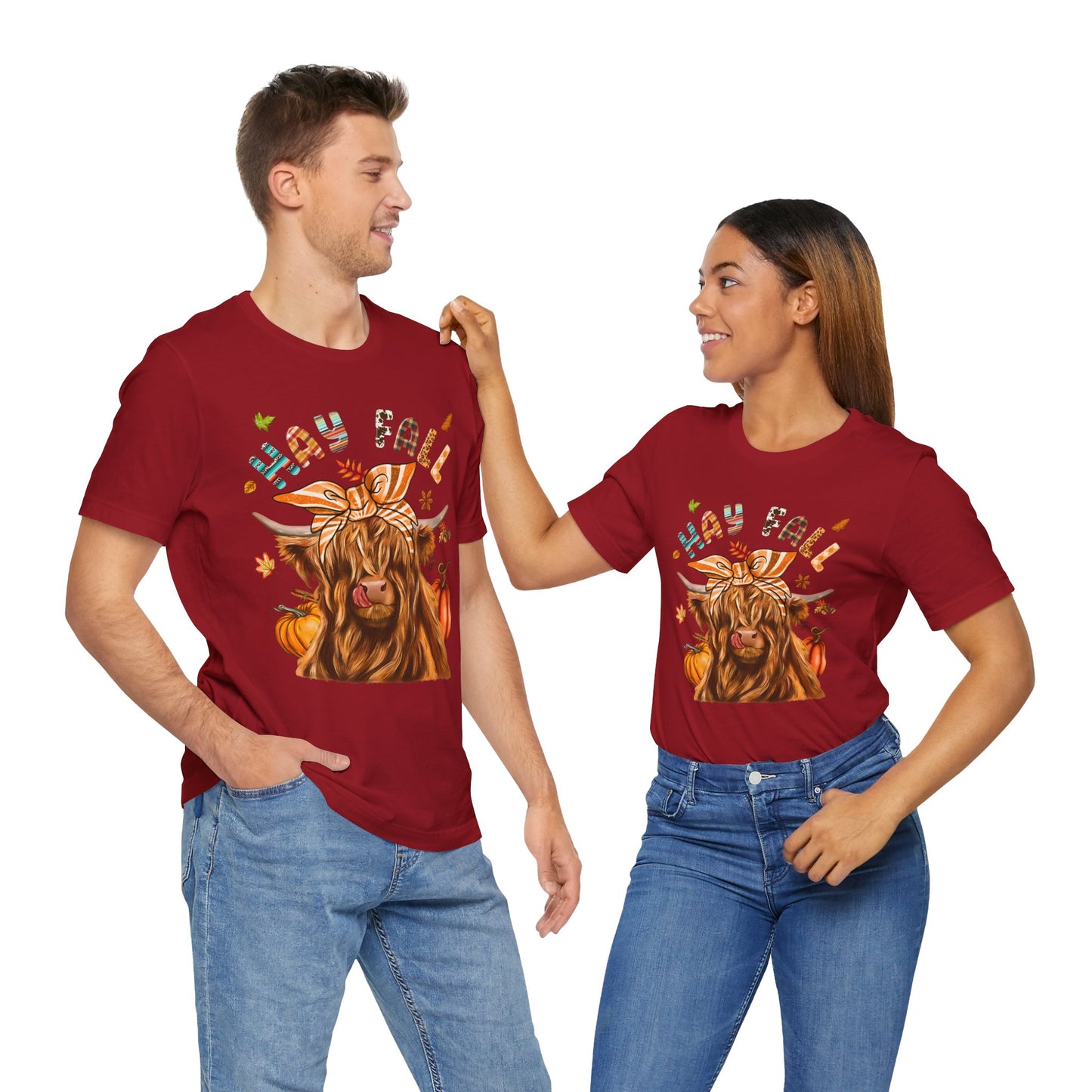 Hay Fall Highland Cow Shirt – Thankful Heifer Cute Farm Girl Thanksgiving Tee