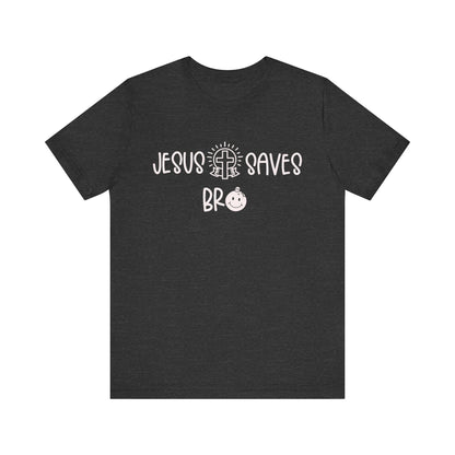 Jesus Saves Bro Shirt – Christian Cross Bold Faith Christmas Holiday Tee