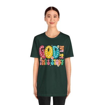 God Is In This Story Shirt – Inspirational Christian Retro Hippie Flower Faith Tee