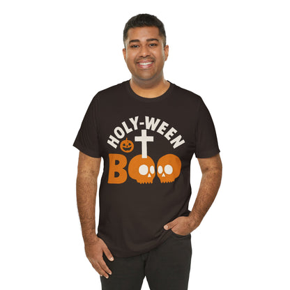 Holy Ween Boo Shirt – Christian Halloween Cross & Skull Faith Tee