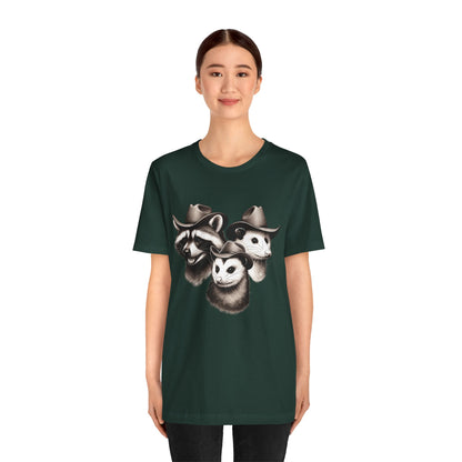 Cowboy Trash Trio Shirt – Opossum Raccoon Western Rodeo Funny Tee