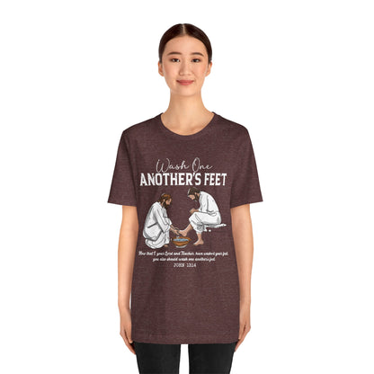 Wash One Another’s Feet Shirt – John 13:14 Christian Servant Heart Tee