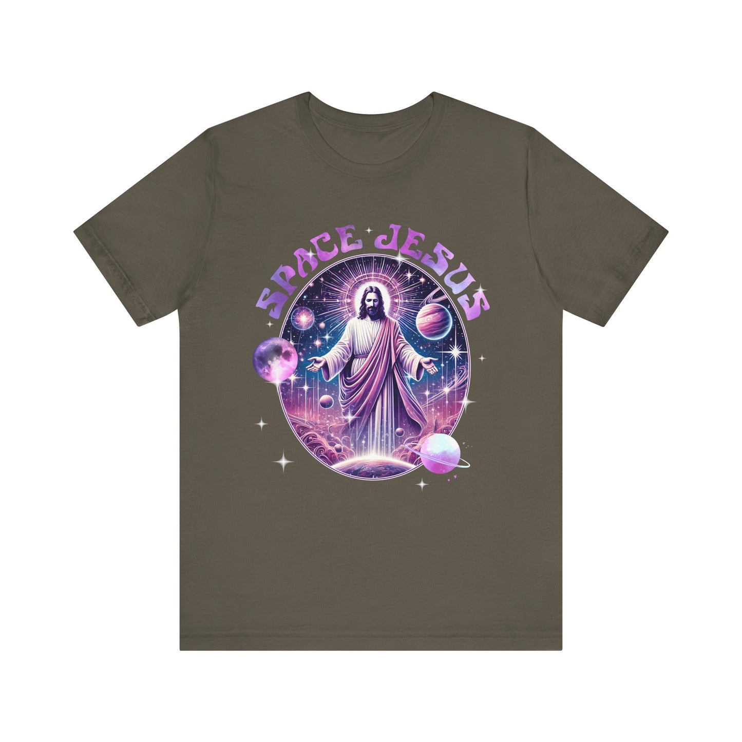Space Jesus Galaxy Shirt – Cosmic Christian Planet Faith Graphic Unisex Tee