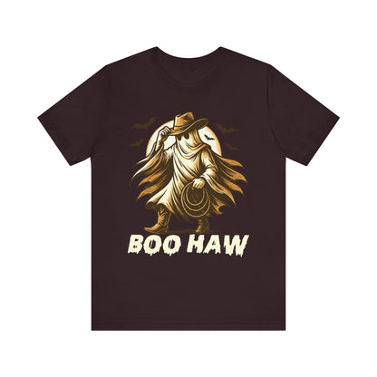 Boo Haw Shirt Ghost Cowboy Western Halloween Tee, Funny Rodeo Spirit Fall Outfit