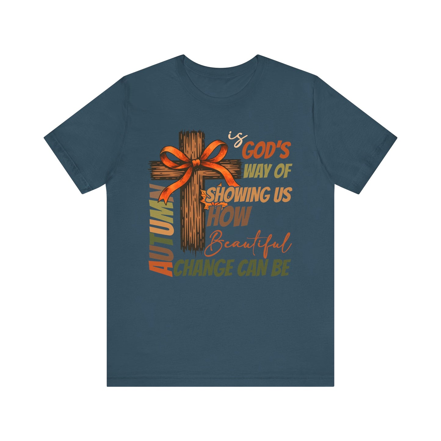 Autumn Is God’s Way Shirt – Coquette Bow Christian Cross Fall Thanksgiving Tee
