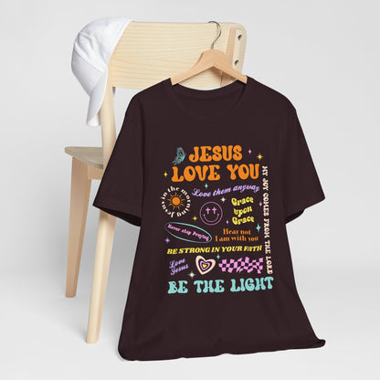 Jesus Loves You Shirt – Groovy Retro Christian Faith Encouragement Bible Tee