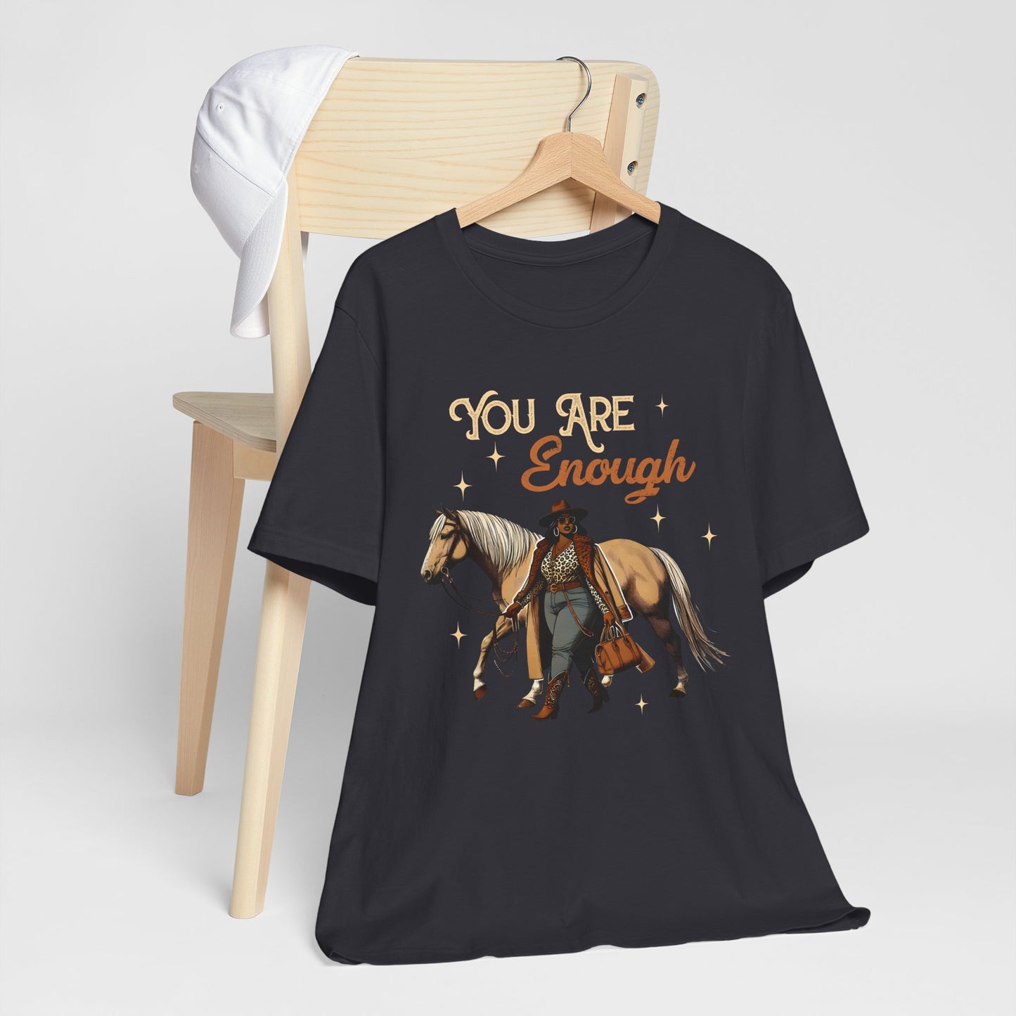 You Are Enough Shirt – Christian Bible Black Cowgirl Western Texas Tee