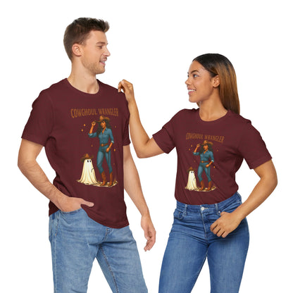 Cowghoul Wrangler Shirt Western Cowgirl Cowboy Ghost Halloween Tee, Spooky Rodeo Fall Outfit