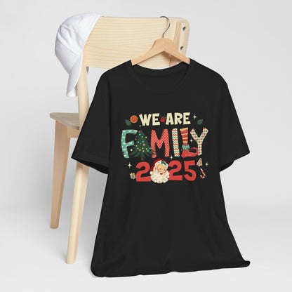 Vintage We Are Family Christmas Shirt – Retro Santa & Tree Matching Holiday Tee