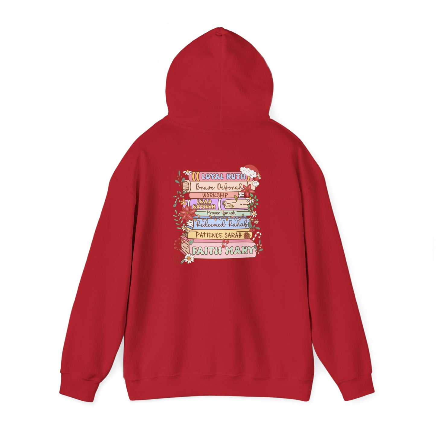 Christmas Bible Verse Hoodie – Christian Book Flowers Jesus Faith Pullover
