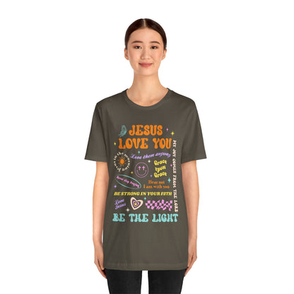 Jesus Loves You Shirt – Groovy Retro Christian Faith Encouragement Bible Tee
