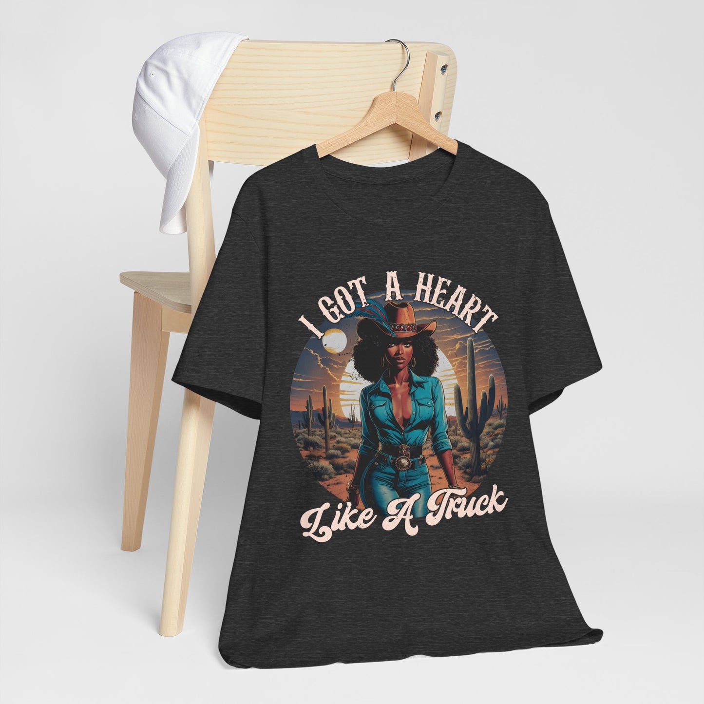 Heart Like A Truck Shirt – Black Cowgirl Christian Desert Western Tee