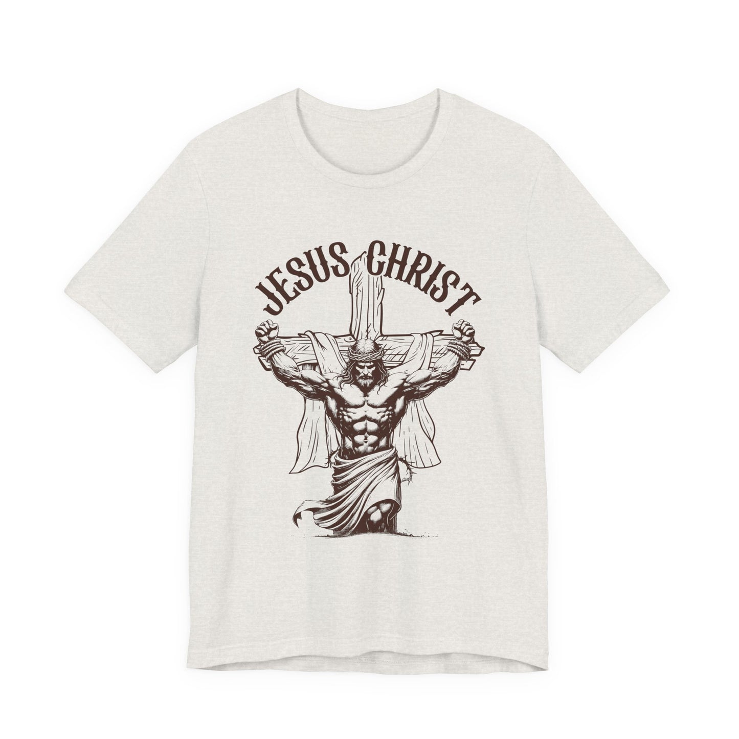 Jesus Christ Cross Faith Funny  Christian Workout Gym Retro T-Shirt