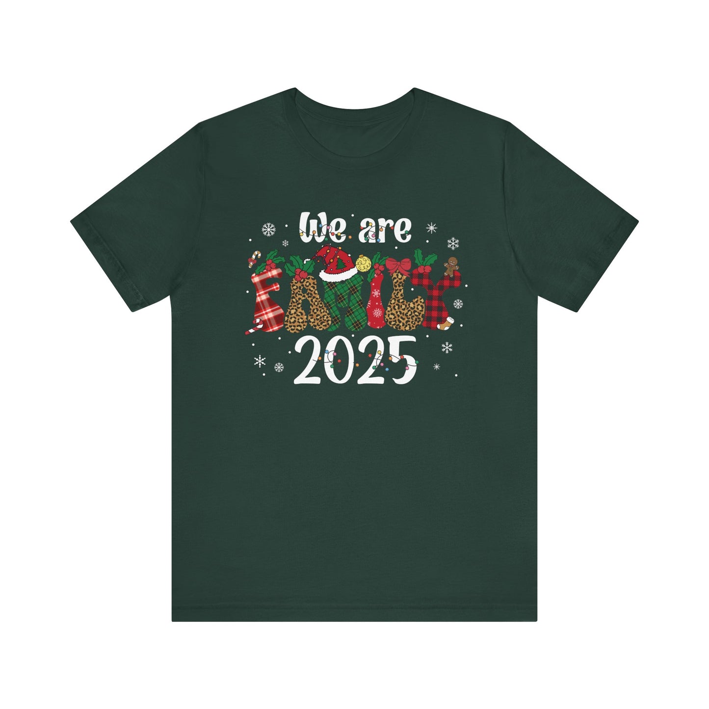 Retro Groovy We Are Family Christmas Shirt – Funky Reindeer Matching Holiday Tee