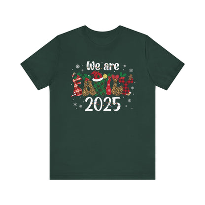 Retro Groovy We Are Family Christmas Shirt – Funky Reindeer Matching Holiday Tee