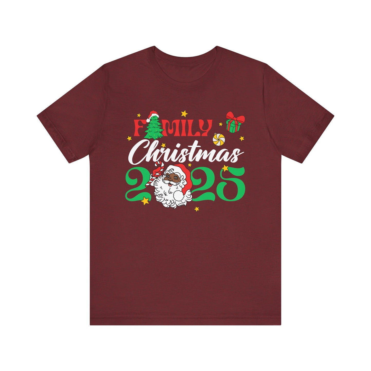 Family Christmas 2025 Shirt – Black Santa Afrocentric Matching Holiday Tee