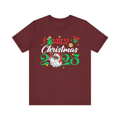 Family Christmas 2025 Shirt – Black Santa Afrocentric Matching Holiday Tee