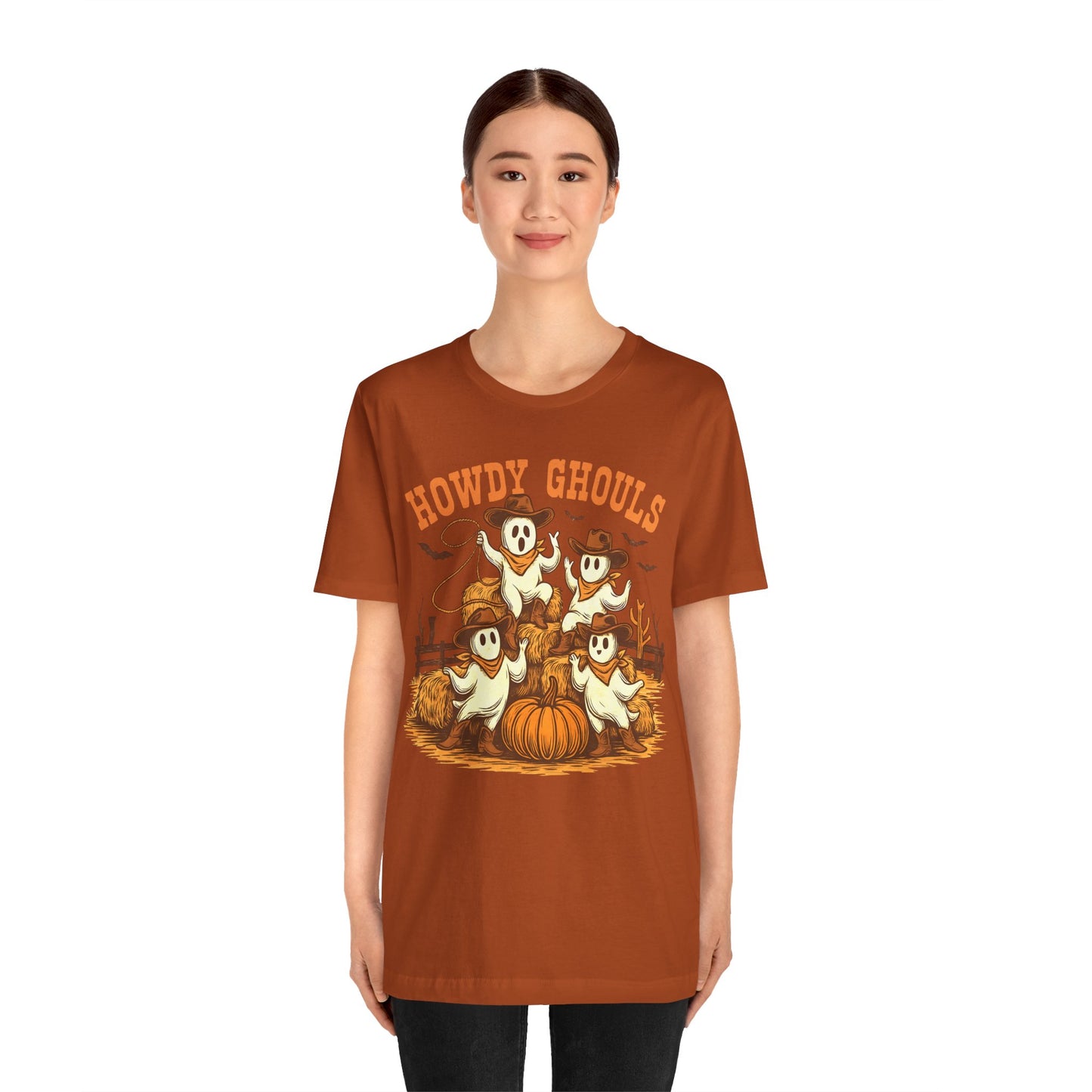 Howdy Ghouls Shirt – Cute Ghost Cowboy Halloween Tee, Western Rodeo Texas Fall Outfit