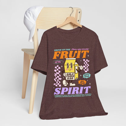 Christian Fruit Shirt – Drink Up Milk Bottle Faith Graphic Tee