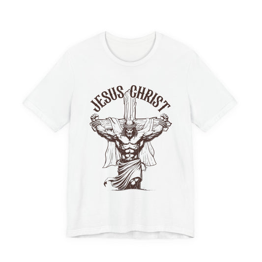 Jesus Christ Cross Faith Funny  Christian Workout Gym Retro T-Shirt