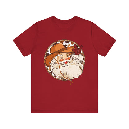 Retro Christmas Cowboy Santa Shirt – Groovy Western Howdy Holiday Tee