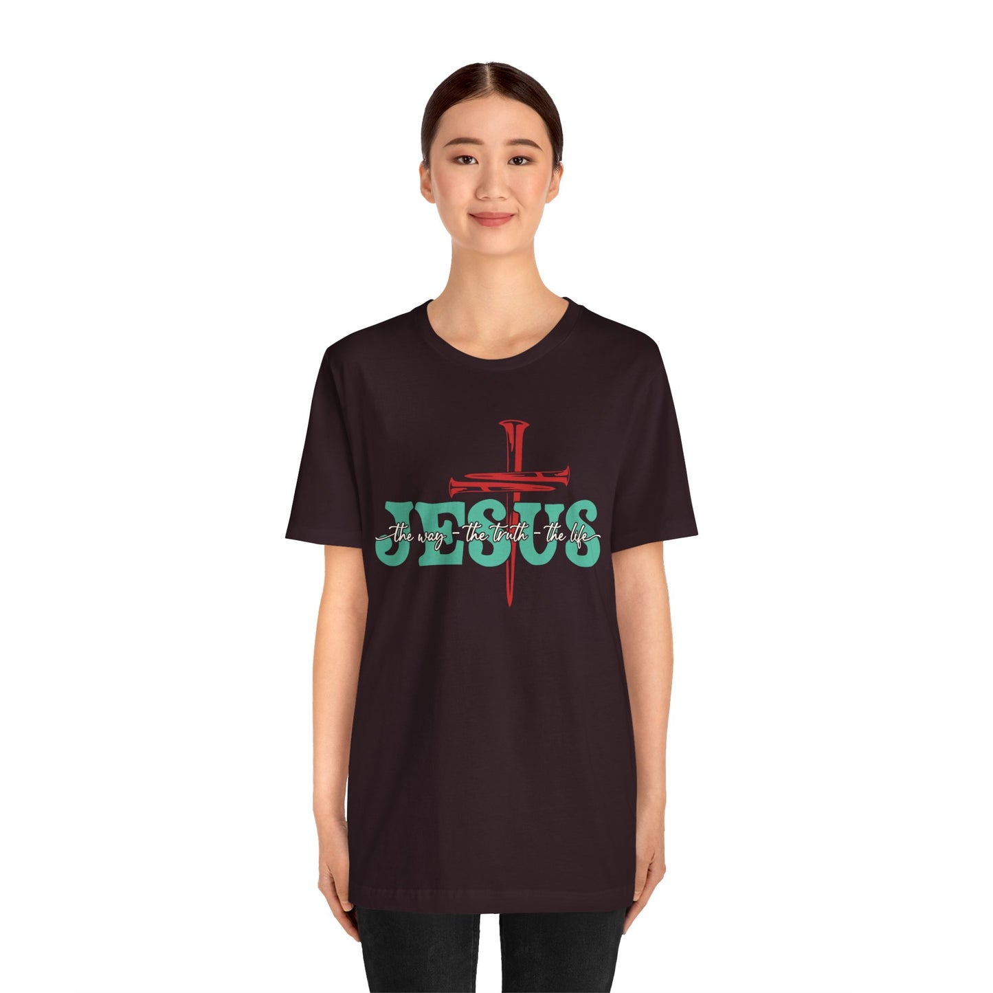 The Way The Truth The Life Shirt – Christian John 14:6 Cross Nails Scripture Tee