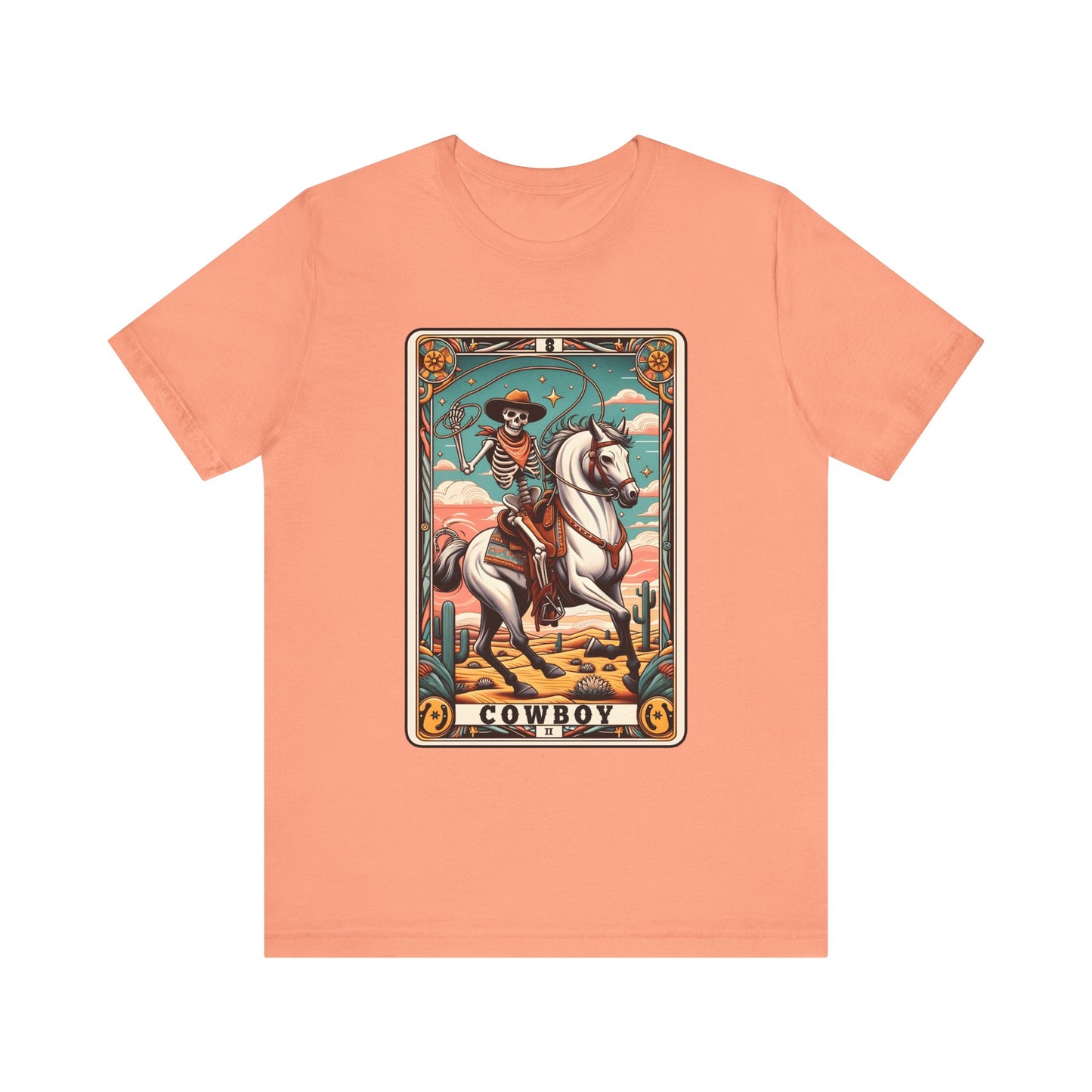 Cowboy Skeleton Tarot Card Shirt – Western Howdy Texas Rodeo Tee
