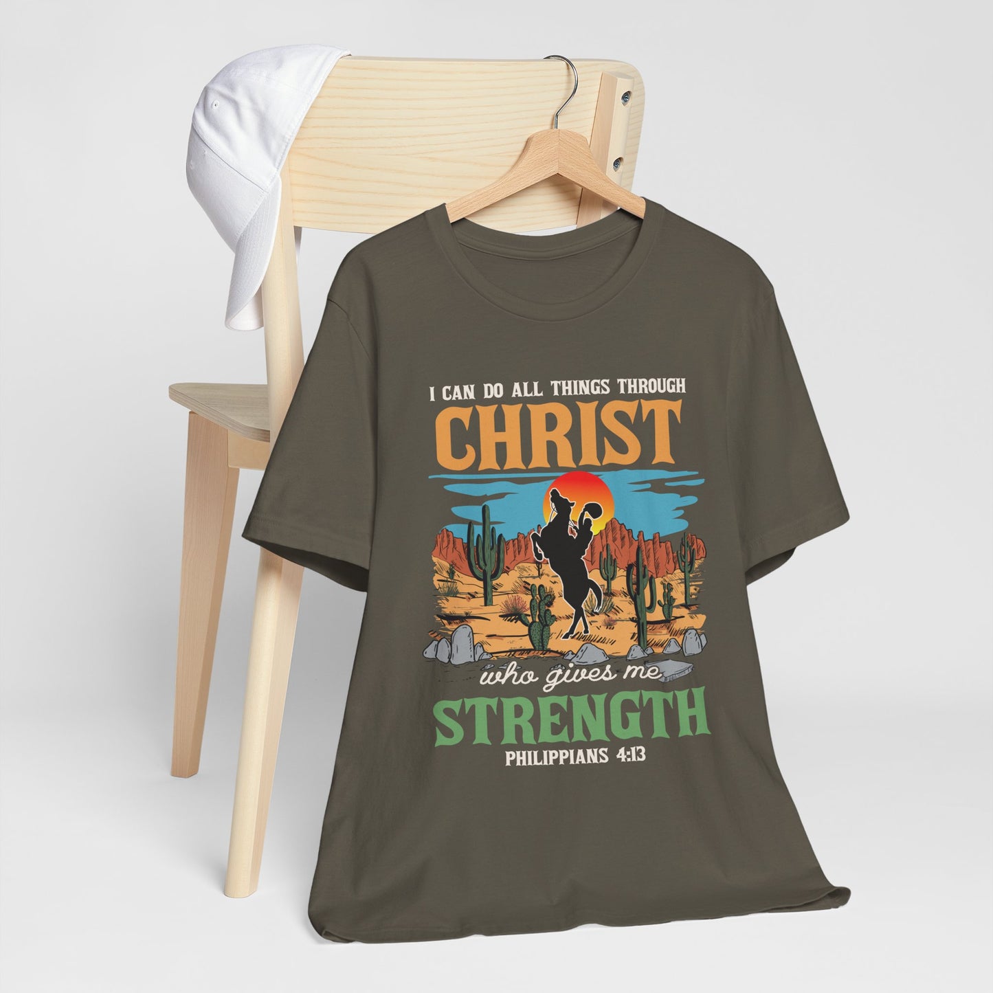 I Can Do All Things Through Christ Shirt – Western Rodeo Christian Tee