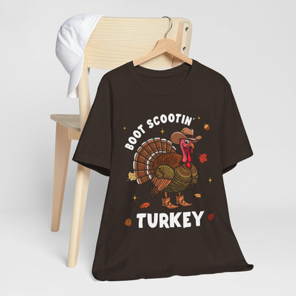 Thanksgiving Cowboy Turkey Shirt – Boot Scootin’ Western Rodeo Tee