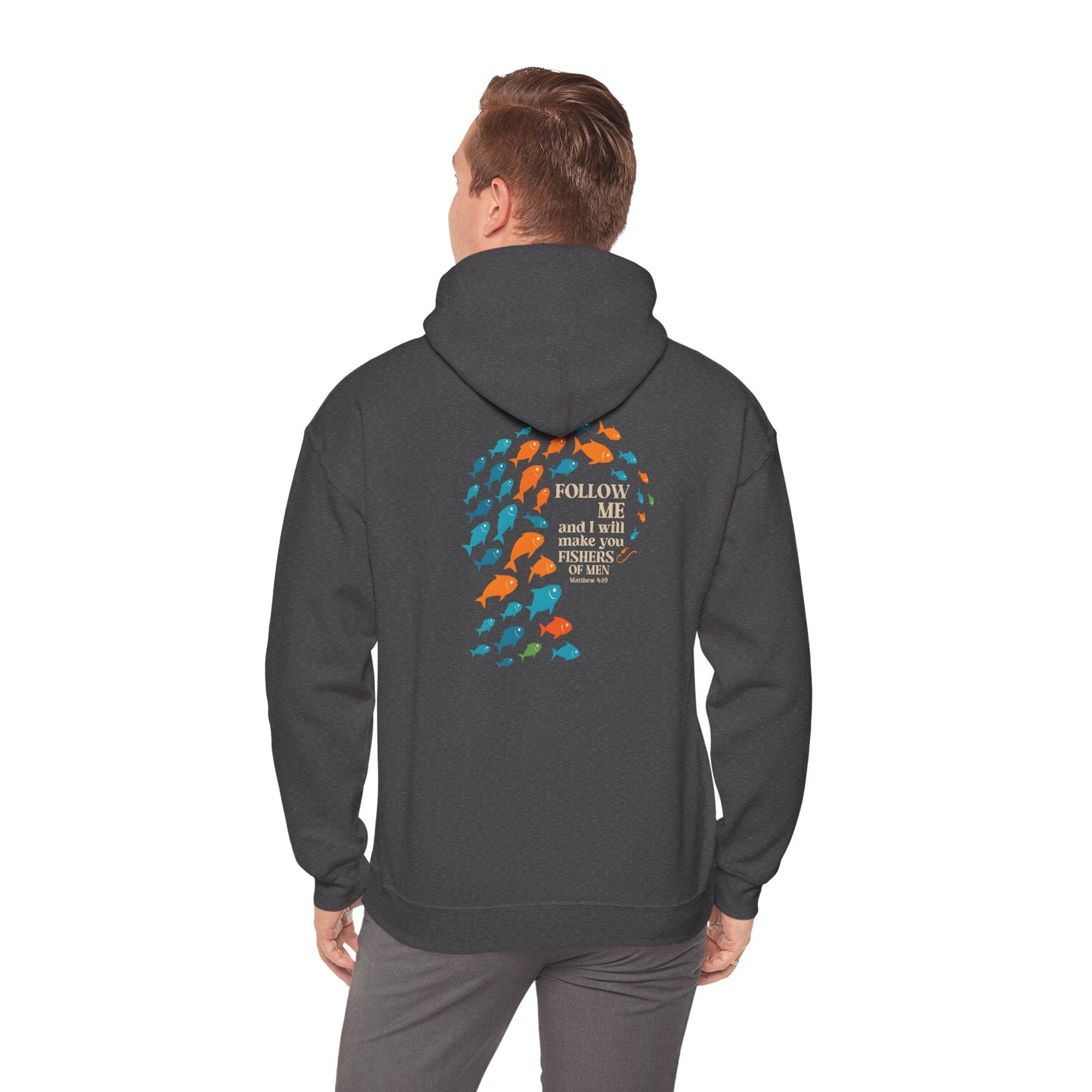 Fishers of Men Hoodie – Matthew 4:19 Bible Verse Christian Fishing Pullover