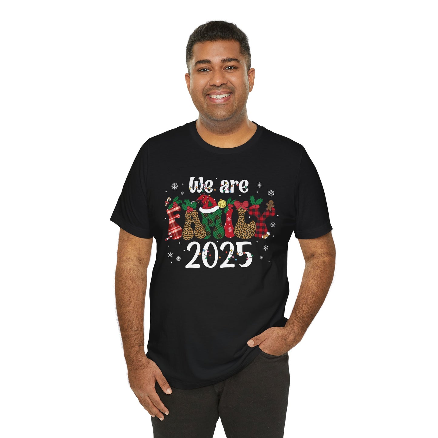 Retro Groovy We Are Family Christmas Shirt – Funky Reindeer Matching Holiday Tee
