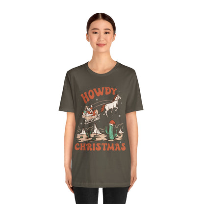 Howdy Christmas Shirt – Vintage Cowboy Santa on Horse Retro Western Holiday Tee