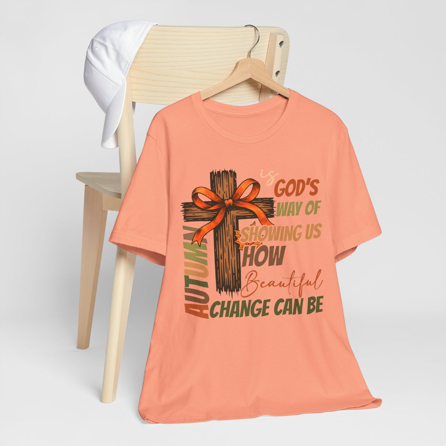 Autumn Is God’s Way Shirt – Coquette Bow Christian Cross Fall Thanksgiving Tee