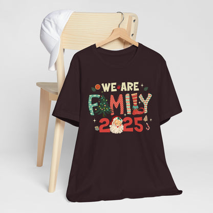 Vintage We Are Family Christmas Shirt – Retro Santa & Tree Matching Holiday Tee