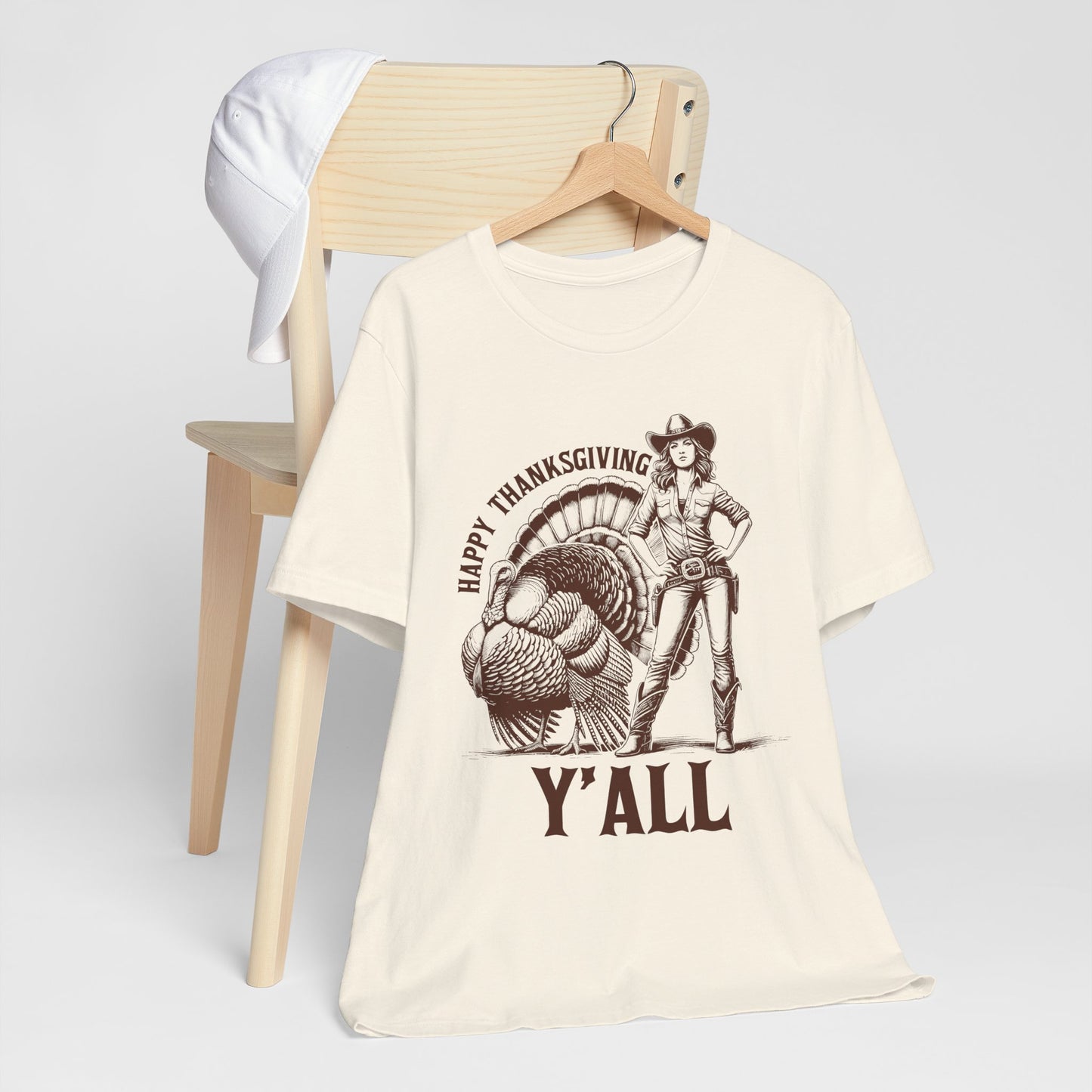 Happy Thanksgiving Y’all Shirt – Western Cowgirl Turkey Country Rodeo Tee