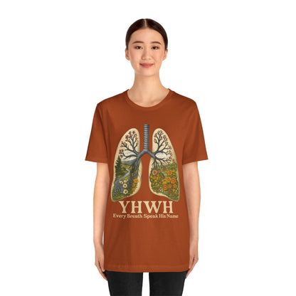 YHWH Every Breath Speaks His Name Shirt – Christian Forest Lungs Tee
