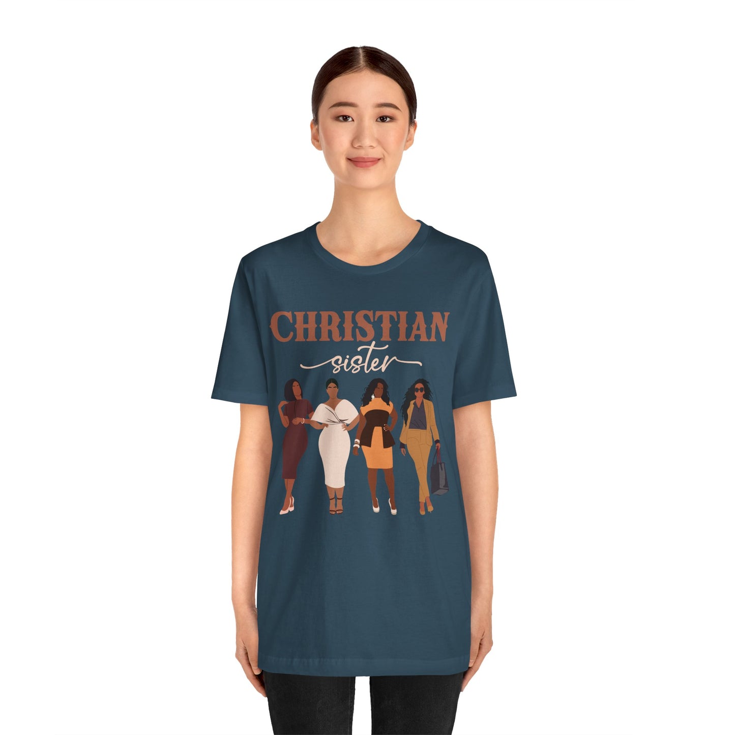 Christian Sister Melanin Shirt – Bold Black Woman of God Faith Graphic Tee