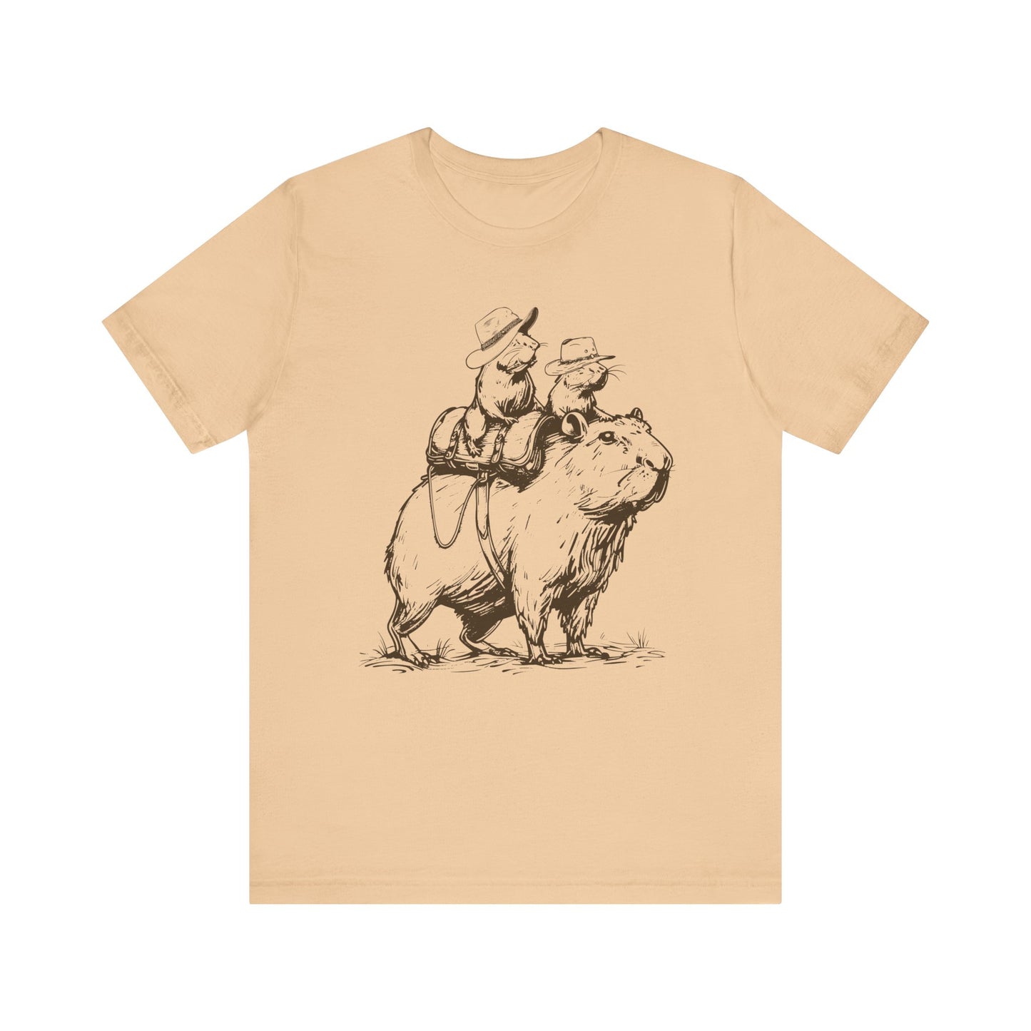 Vintage Rat Riding Capybara Shirt – Funny Western Cowboy Rodeo Tee