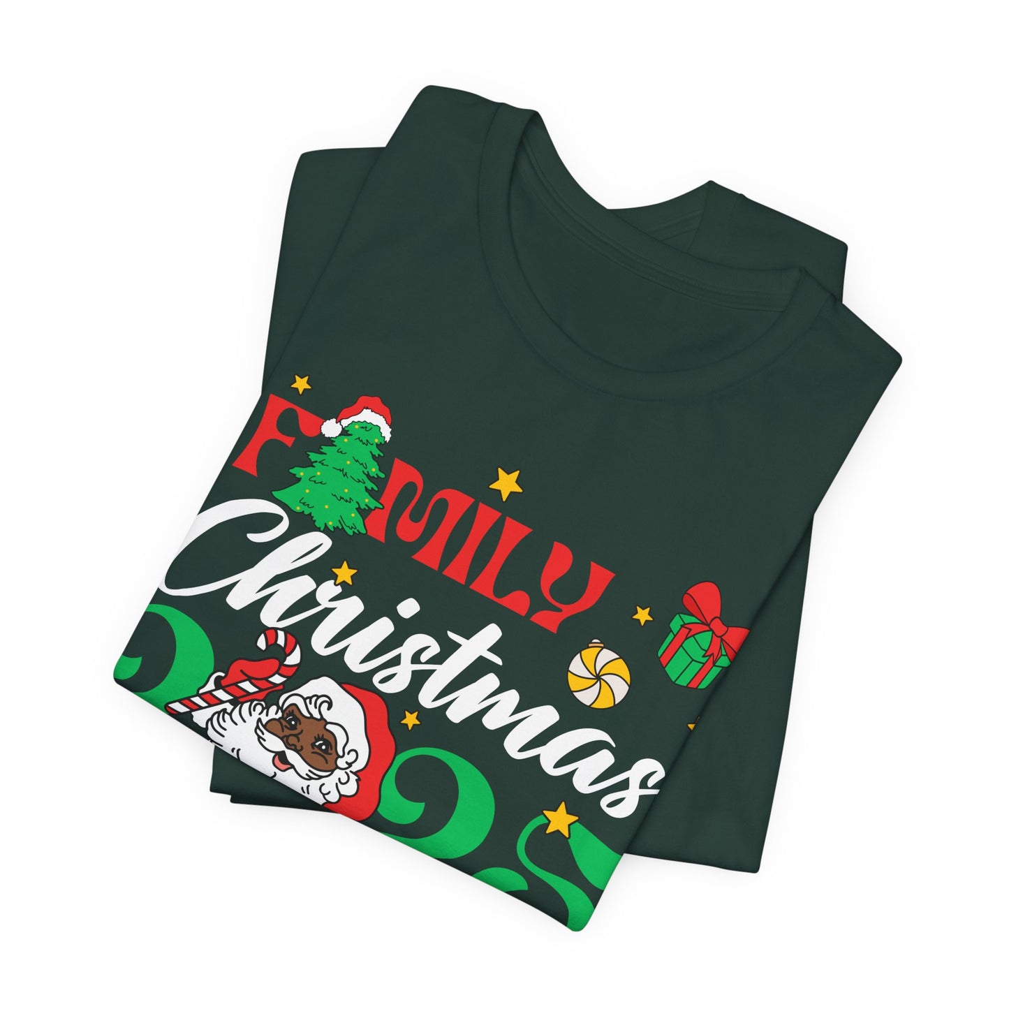 Family Christmas 2025 Shirt – Black Santa Afrocentric Matching Holiday Tee