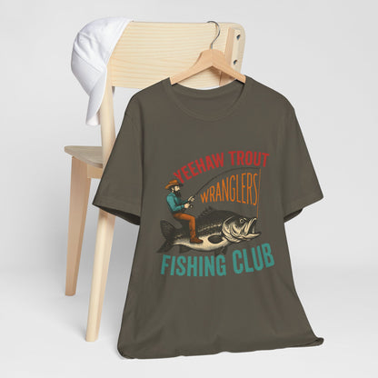 Yeehaw Trout Wranglers Shirt – Funny Cowboy Fishing Club Western Tee