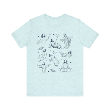 Floating Jesus Space Shirt – Funny Faith Christian Galaxy Jesus Tee