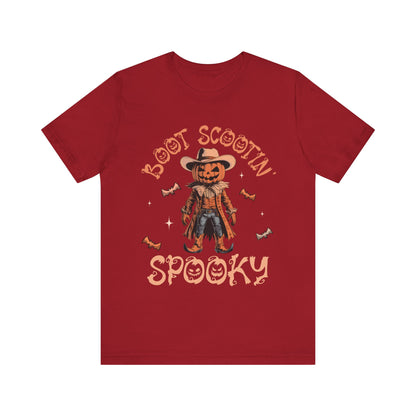 Boot Scootin’ Spooky Shirt – Funny Cowboy Pumpkin Head Western Halloween Tee