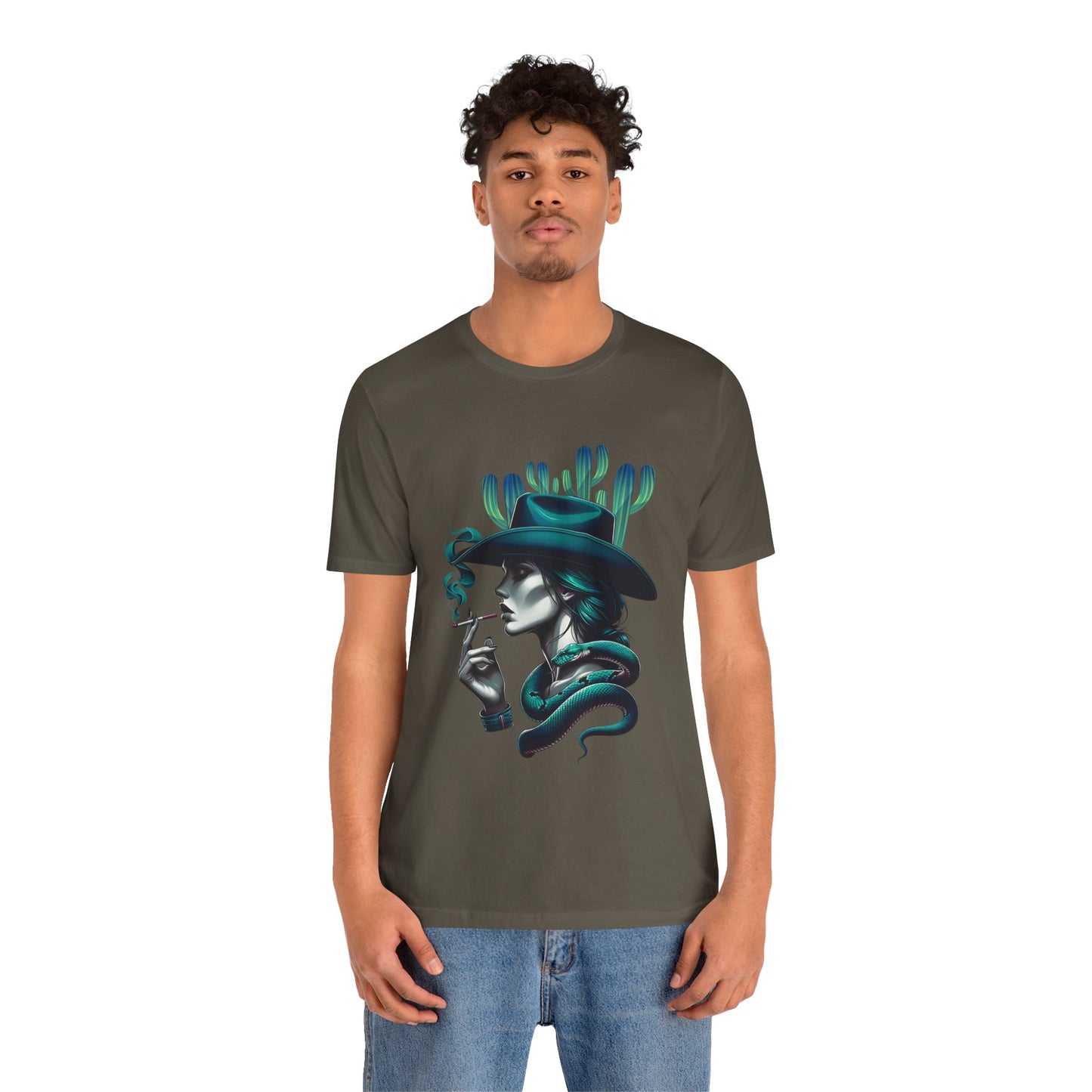 Western Badass Cowgirl Shirt – Snake Smoking Howdy Rodeo Tee