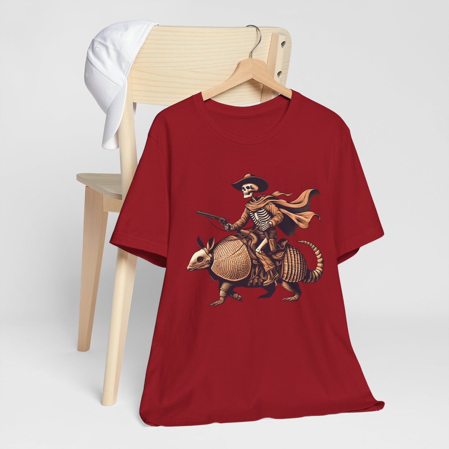 Cowboy Skeleton Riding Armadillo Shirt – Howdy Western Texas Rodeo Tee