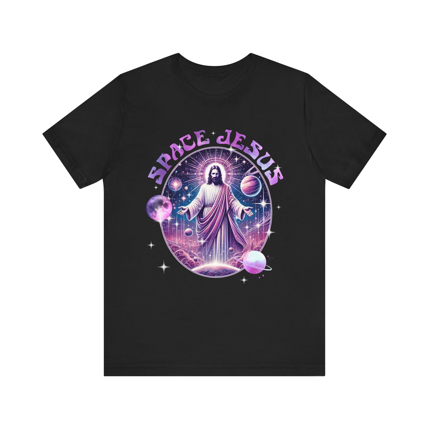 Space Jesus Galaxy Shirt – Cosmic Christian Planet Faith Graphic Unisex Tee