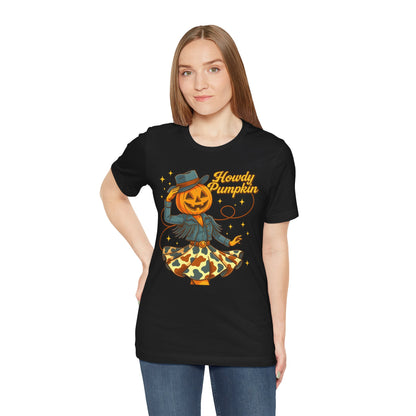 Howdy Pumpkin Shirt Cute Cowgirl Halloween Tee Western Fall Outfit for Women