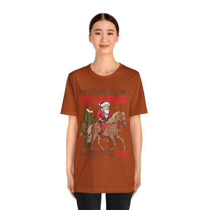 Giddy Up Jingle Horse Shirt – Retro Howdy Christmas Western Cowboy Holiday Tee